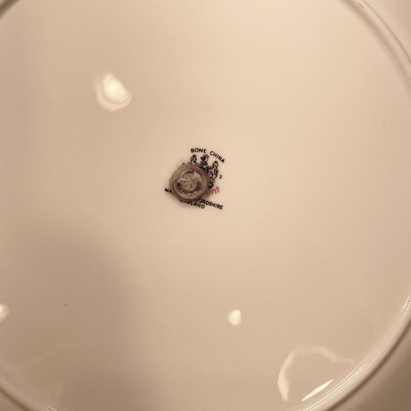 Royal Doulton Spring Glory Tidbit Tray Bone China with Silver Handle Vtg - Picture 3 of 11